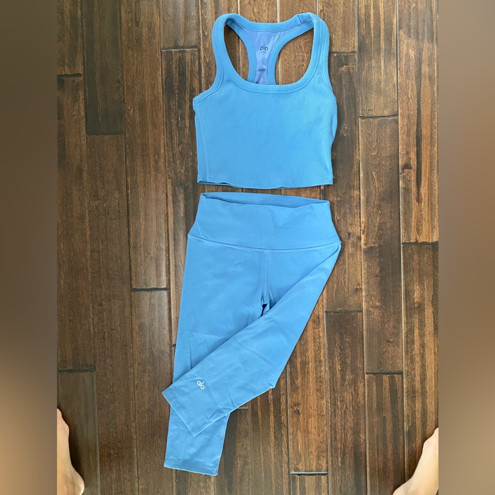 Light blue Alo workout set